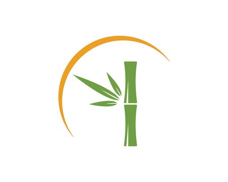 Bamboo with green leaf for your logo icon vector templateのイラスト素材