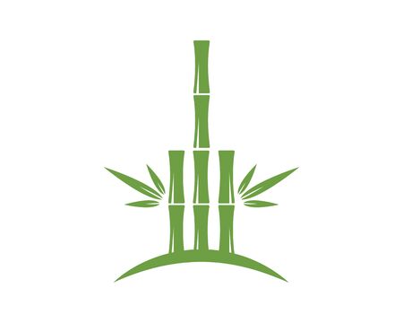 Bamboo with green leaf for your logo icon vector templateのイラスト素材
