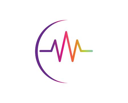music,equaizer and sound effect ilustration logo vector icon templateのイラスト素材
