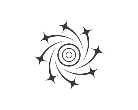 vortex logo icon wave and spiral vector templateのイラスト素材