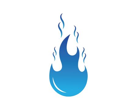 Fire flame Logo icon vector illustration design templateのイラスト素材