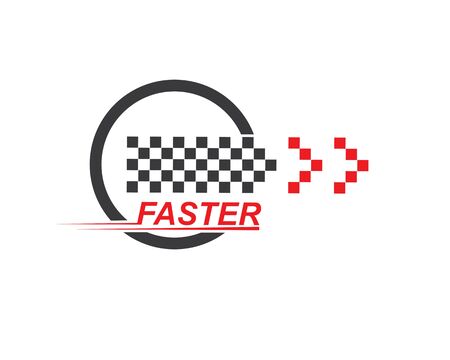 faster speed logo icon of automotive racing concept designのイラスト素材