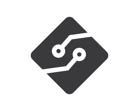 circuit board line,cpu,chip icon logo illustration vector designのイラスト素材