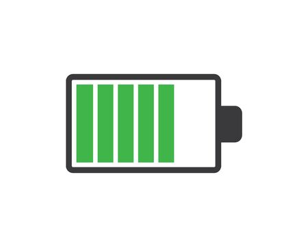 battery icon logo illustration vector designのイラスト素材