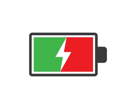 battery icon logo illustration vector designのイラスト素材
