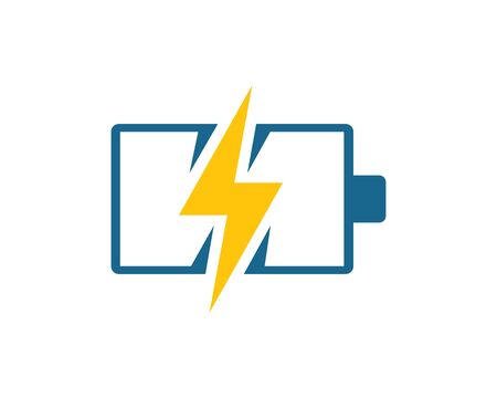 battery icon logo illustration vector designのイラスト素材