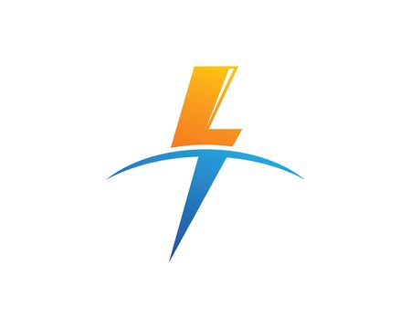flash power thunder illustration vector templateのイラスト素材