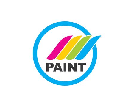 color paint logo icon vector illustration design のイラスト素材