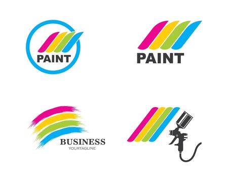 spray gun paint logo icon vector illustration designのイラスト素材