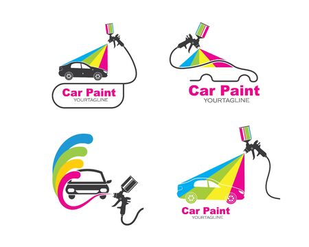 car paint logo icon illustration vector designのイラスト素材