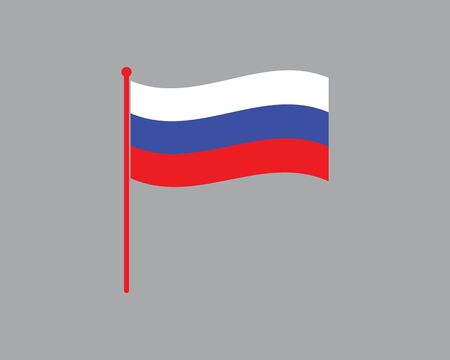 russian flag icon logo vector illustrationのイラスト素材
