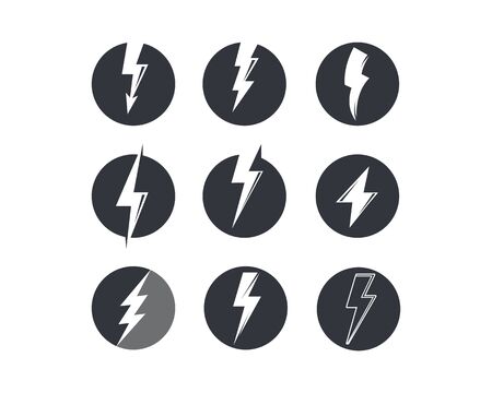 flash thunder bolt illustration vector templateのイラスト素材