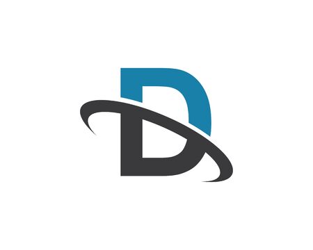 d Letter Icon Design Vector Illustrationのイラスト素材