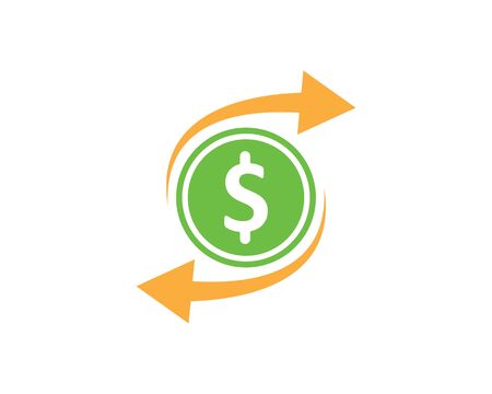 money changer logo icon vector illustration designのイラスト素材