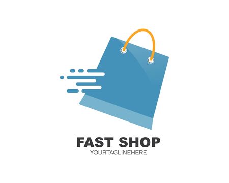shopping bag icon vector illustration design templateのイラスト素材
