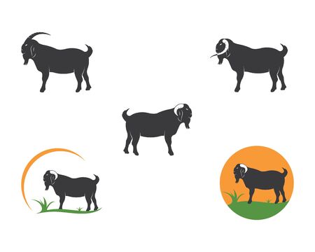 Goat Logo Template vector illustrtion designのイラスト素材