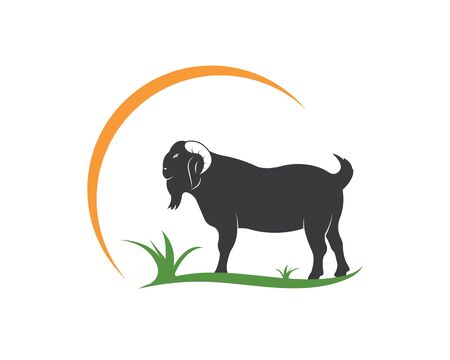 Goat Logo Template vector illustrtion designのイラスト素材