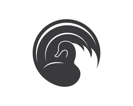 Swan logo Template vector illustration designのイラスト素材
