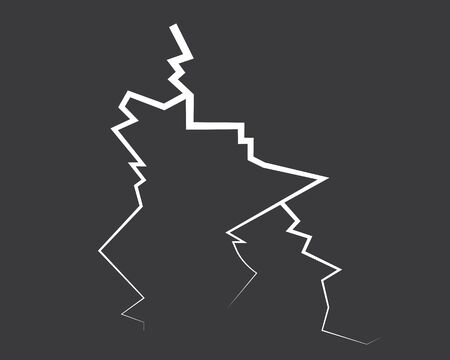 thunder vector icon illustration designのイラスト素材