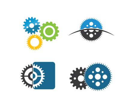 Gear Logo Template vector icon illustration designのイラスト素材