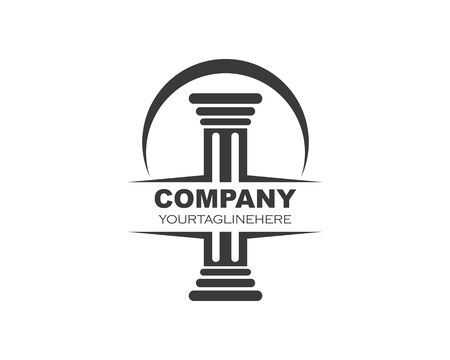 pillar Logo vector Template illustration designのイラスト素材