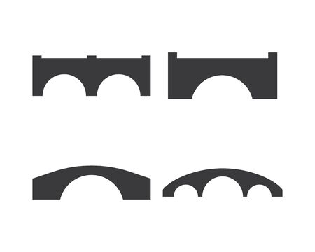 bridge Logo Template vector icon illustration designのイラスト素材