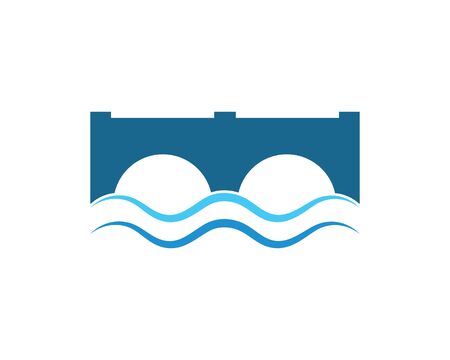 bridge Logo Template vector icon illustration designのイラスト素材