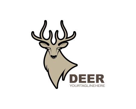 Deer ilustration logo vector templateのイラスト素材