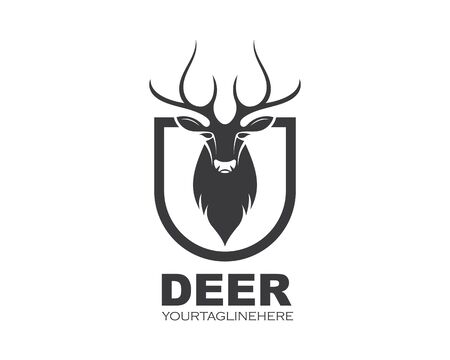 Deer ilustration logo vector templateのイラスト素材