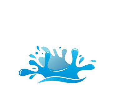 Water Splash logo icon illustration design template のイラスト素材