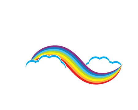 rainbow logo icon vector template designのイラスト素材