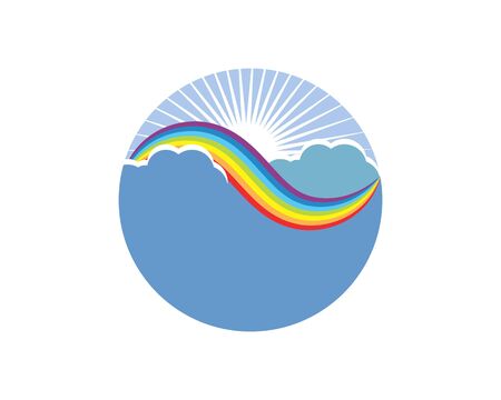 rainbow logo icon vector template designのイラスト素材