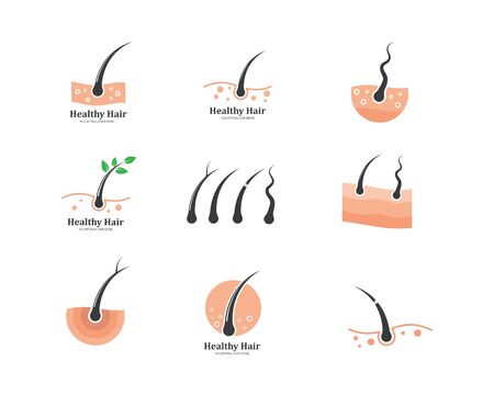 hair root icon vector illustration design templateのイラスト素材