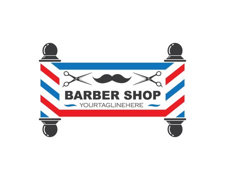 barber shop icon logo vector icon templateのイラスト素材