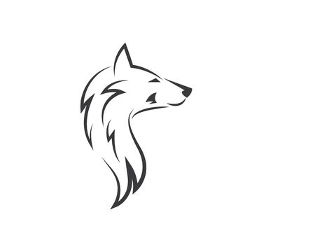 Wolf Logo icon vector illustration design templateのイラスト素材