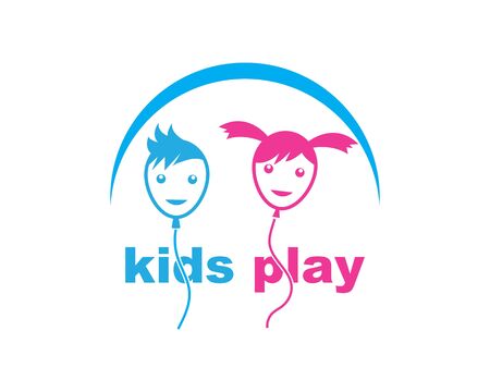 kids icon  logo vector illustration templateのイラスト素材