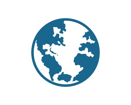 earth icon vector logo illustration designのイラスト素材