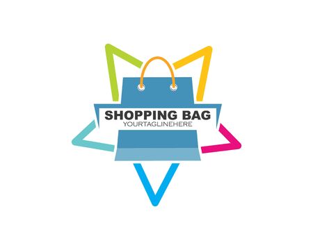shopping bag icon vector illustration design templateのイラスト素材
