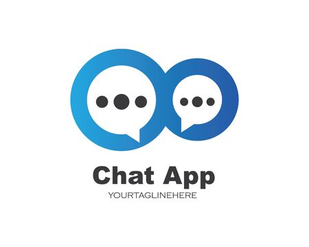 speech bubble logo icon vector templateのイラスト素材
