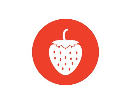 strawberry icon logo vector illustration designのイラスト素材
