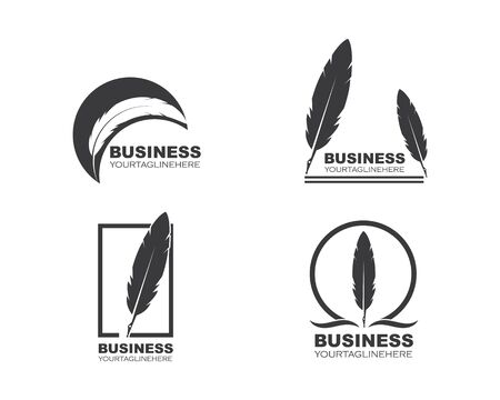 feather icon illustration vector template designのイラスト素材