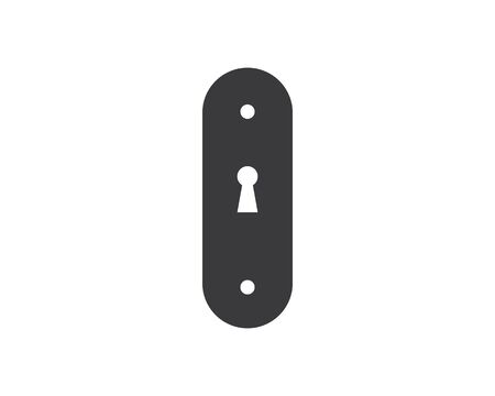 lock icon logo vector template illustrationのイラスト素材