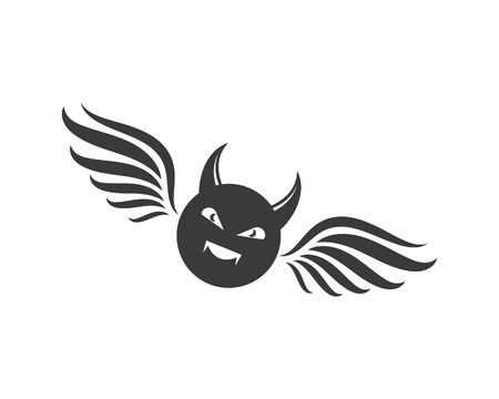 Devil logo vector template illustration designのイラスト素材