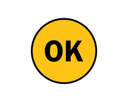 ok sticker quality passed vector icon designのイラスト素材