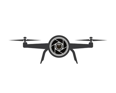 drone icon logo vector illustration design templateのイラスト素材