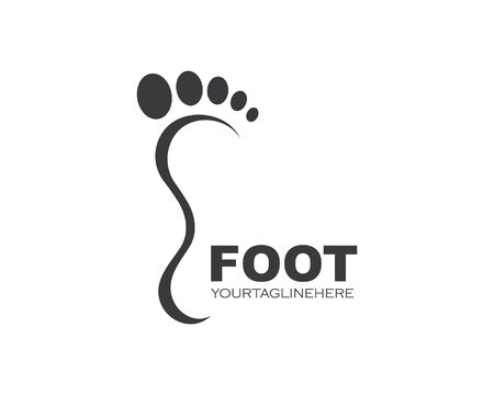 foot ilustration Logo vector for business massage,therapist design Templateのイラスト素材