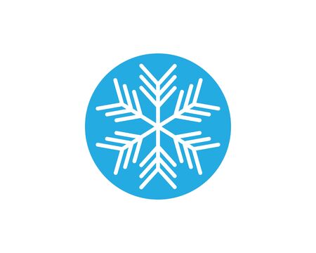 snowflake logo icon vector illustration design templateのイラスト素材