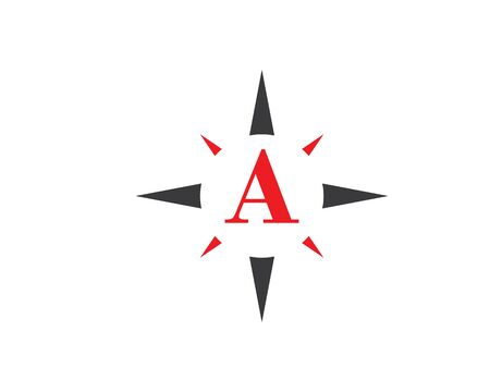 compass arrow  logo vector tempate ilustration designのイラスト素材