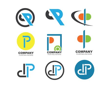 dp letter logo icon illustration vector designのイラスト素材