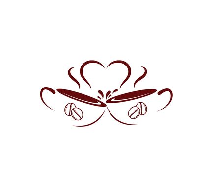 Coffee cup Logo Template vector icon designのイラスト素材